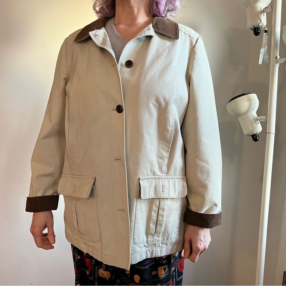 L.L. Bean Women's Tan and Brown Barn Jacket